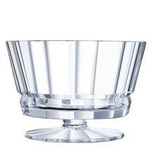 Cristal d'Arques schaal op voet Macassar