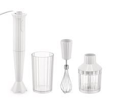 Alessi Staafmixer Set Plissé - Wit - Michele de Lucchi - MDL10SW