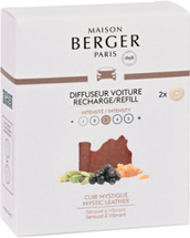 Recharge Maison Berger - pour parfum de voiture - Mystic Leather - 2 pièces