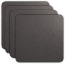 ASA Selection Onderzetters - Leather Optic Fine - Basalt - 10 x 10 cm - 4 Stuks