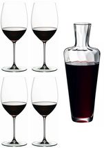 Ensemble de verres à vin rouge Riedel Veritas - Cabernet / Merlot - 4 pièces avec carafe Mosel
