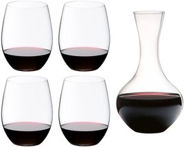 Ensemble de verres à vin rouge Riedel O Wine - 4 pièces avec carafe de décantation
