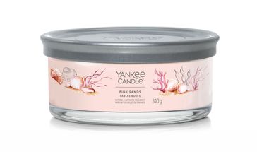 Yankee Candle Geurkaars Tumbler - met 5 lonten - Pink Sands - 6 cm / ø 13 cm
