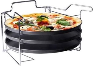 Cookinglife Pizzaplatte mit 3 Backblechen Italian ø 29 cm