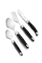 Laguiole Style de Vie Cutlery Set Couvert Premium Line Black 24 