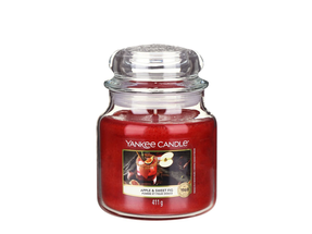 Yankee Candle Geurkaars Medium Apple &amp; Sweet Fig - 13 cm / ø 11 cm
