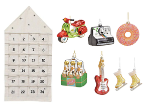 Calendario dell'Avvento Sareva - con 6 decorazioni natalizie - Casa - Bianco