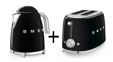 SMEG Toaster + Wasserkocher Schwarz