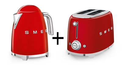 SMEG Toaster + Wasserkocher Rot 