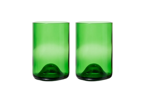 Rebottled Wasserglas Grün 330 ml - 2 Stück