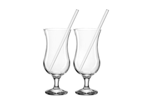 Bicchieri per cocktail + Cannucce CasaLupo Fresh 380 ml - 4 pezzi