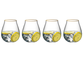 Riedel Gin Tonic Gläser mit Goldrand 4-teilig