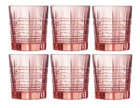 Arcoroc Whiskey Glasses Brixton Pink 300 ml - Set of 6