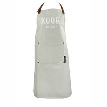 KOOK Keukenschort Vintage Licht Grijs
