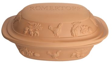Plat à four en terre cuite Romertopf Rustico - 40 x 28 x 19 cm / 5 litres