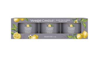 Coffret cadeau Yankee Candle Thé noir et citron - 3 pièces