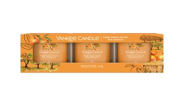 Coffret cadeau Yankee Candle Pêche Fraîche de la Ferme - 3 pièces