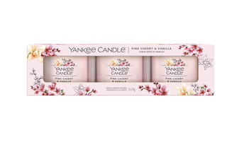 Coffret cadeau Yankee Candle Pink Cherry &amp; Vanilla - 3 pièces