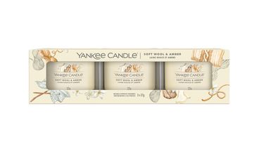 Set de Regalo Yankee Candle Soft Wool &amp; Amber - 3 Piezas