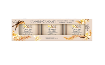 Coffret cadeau Yankee Candle Vanilla crème brulee - 3 pièces