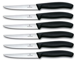 Couteaux à steak Victorinox Swiss Classic - Noir - 6 pièces