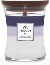 Bougie parfumée WoodWick Medium Trilogy Evening Luxe - 11 cm / ø 10 cm