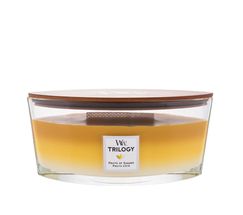 Bougie parfumée WoodWick Ellipse Trilogy Fruits de l'été - 9 cm / 19 cm