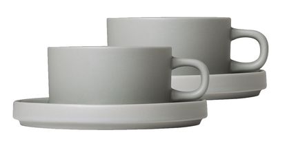 Tazze da tè &amp; piattini Blomus Pilare Mirage Grey 170 ml - 2 sets