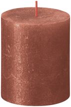 Bolsius Stumpenkerze Shimmer Amber - 8 cm / ø 7 cm