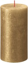 Bougie cylindrique Bolsius Shimmer Gold - 13 cm / ø 7 cm