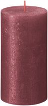 Bougie cylindrique Bolsius Shimmer Rouge - 13 cm / ø 7 cm