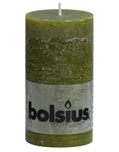 Bolsius stompkaars Rustiek olijfgroen 130/68 mm