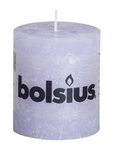 Bolsius stompkaars Rustiek pastel paars 80/68 mm