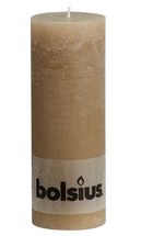 Bolsius stompkaars Rustiek beige 190/68 mm