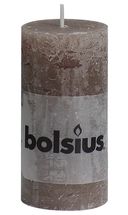 Bolsius stompkaars Rustiek taupe 100/50 mm