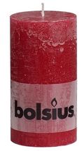 Bolsius stompkaars Rustiek wijnrood 130/68 mm