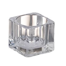Bolsius Teelichthalter quadratisch aus Glas 40/55 mm 