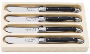 Cuchillos de Mantequilla Laguiole Style de Vie Negro - 4 Piezas