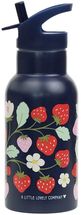 A Little Lovely Company Trinkflasche / Wasserflasche - Edelstahl - Erdbeeren