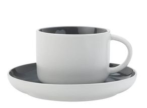 Maxwell &amp; Williams Tasse &amp; Untertasse Tint Dunkelgrau 250 ml