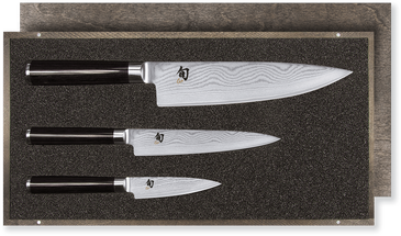 Juego de Cuchillos Kai Shun Classic (Cuchillo para Pelar + Cuchillo Universal + Cuchillo de Cocinero) - 3 Piezas