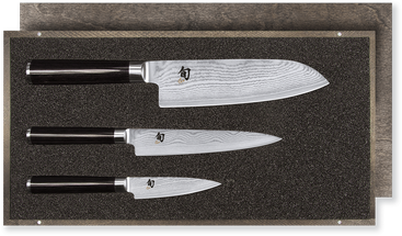 Ensemble de couteaux Kai Shun Classic (couteau d'office + couteau universel + couteau Santoku) 3 pièces - DMS-310