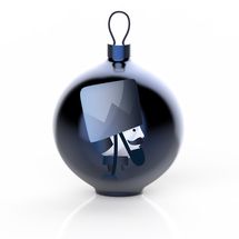 Boule de Noël Alessi Blue Christmas - Soldatino - AAA07/5 - par Antonio Arico