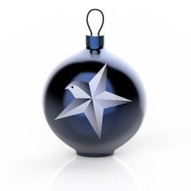 Boule de Noël Alessi Blue Christmas - Stella - AAA07/1 - par Antonio Arico