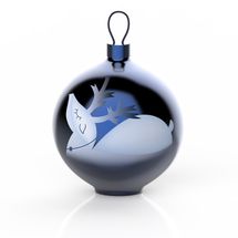 Boule de Noel Alessi Blue Christmas Renne AAA07/3