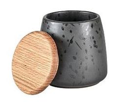 Pot de stockage Bitz avec couvercle noir - ø 11,5 cm / 700 ml