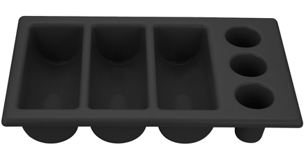 Cubertero Negra Hendi 6-Compartimentos