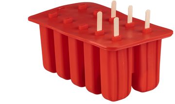 Cookinglife Fabricant de glaces - 10 glaces - Rouge - Silicone