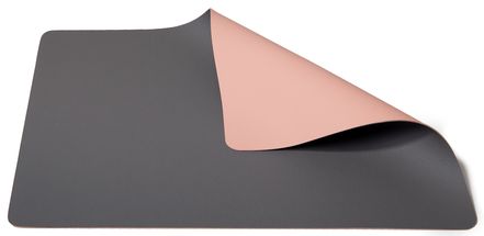 Jay Hill Placemat Leer Donkergrijs Roze