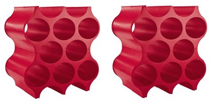Koziol Wijnrekken Stapelbaar Set-Up Rood - 2 Stuks